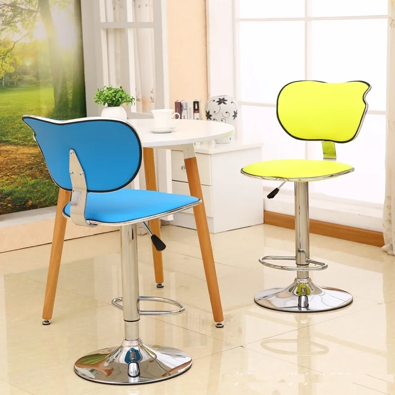 blue color coffee house lifting rotation stool garden household chair free shipping