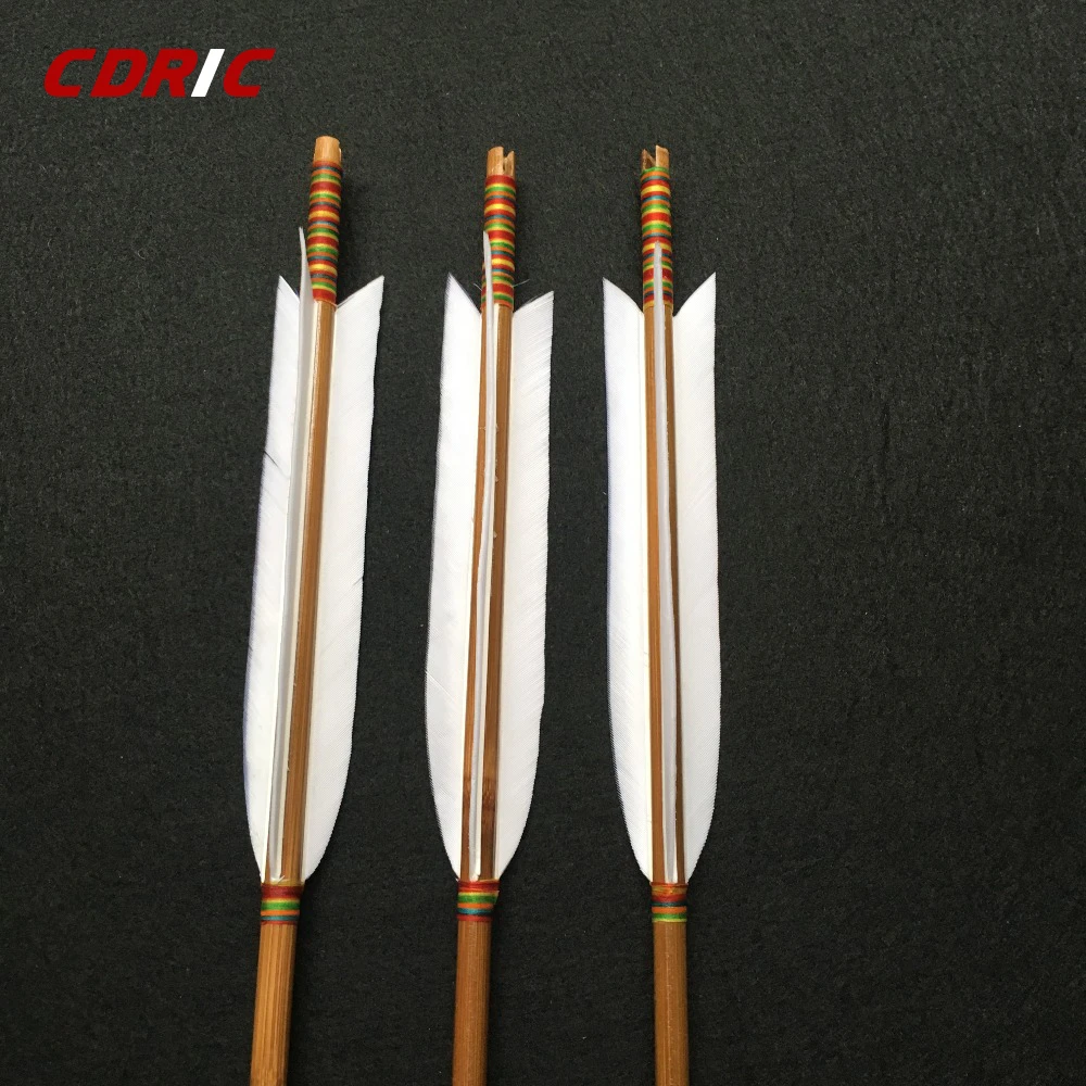 12pcs 7inch Arrow Feathers Archery Fletching Japan Real Feather Vanes 6