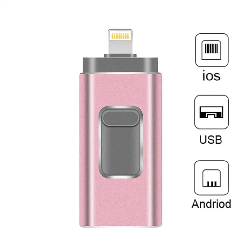 Usb флэш-накопитель iPhone флэш-накопитель 3 в 1 освещение Флешка USB 3,0 Флешка 128 Гб карта памяти Совместимость Apple iPad PC