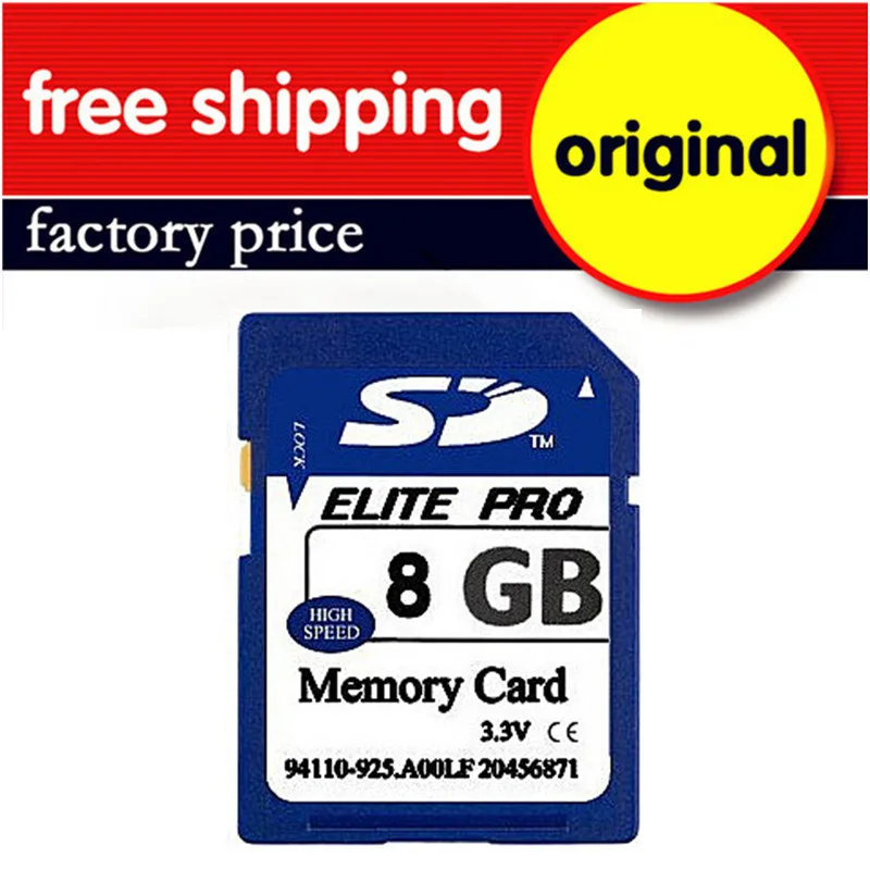 10PCS/LOT Factory Wholesale SD Cards Real Capacity Memory Card SD Card 8GB New cartao de memoria 8 GB Free Shipping free shipping 10pcs 100% new sn28878