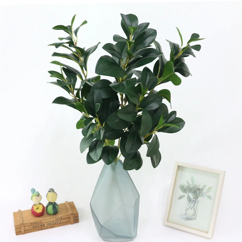 JAROWN Artificial Real Touch Plant Leaf Simulation Green Tree Branch Nordic Style Home Decor Accessories Wedding Decor Flower (3)