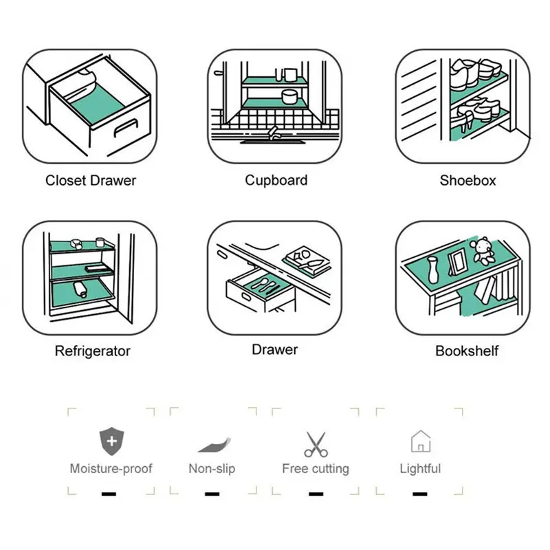 ALWAYSME 45X150 см EVA можно разрезать Шкафы для холодильника ящики настольные полки подкладка коврики колодки продлить жизнь предотвратить порчу