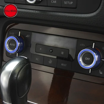 

2pcs Aluminum Alloy Car AC knob for VW Volkswagen Touareg 2011-2018 Air condition Heat Control Switch Decoration Accessories