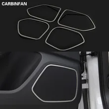 Дверь детектор ручки из нержавеющей стали внутри аудио говорить звуковая крышка кольцо Круглый Светильник отделкой 4 шт./компл. для Audi Q3 2013