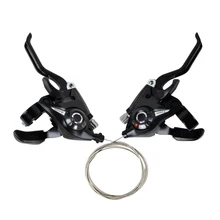 3x7 21 velocidade da bicicleta shifter freio mtb mountain road bike equitação ciclismo freio a disco alavancas com cabo de mudança venda quente