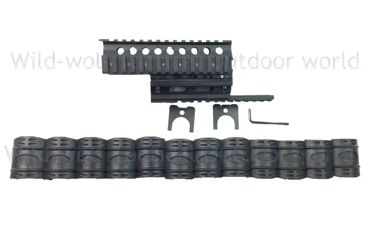 Tactical AK 47/74 серии Quad Rail Hand Guard интегрированная система RIS крепление для охоты и стрельбы с бесплатной крышкой 12 шт