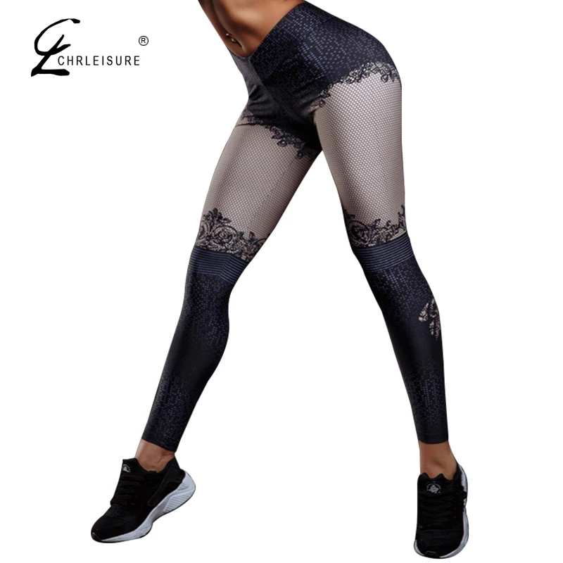 

CHRLEISURE Women 3D Digital Printed Leggings Pants Female Activewear Fitness Legging High Waist Push Up Leggins Jeggings S-XL