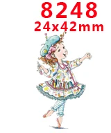 8248 30 шт мультяшный персонаж плоское украшение из смолы PR 8233 - Color: 8248