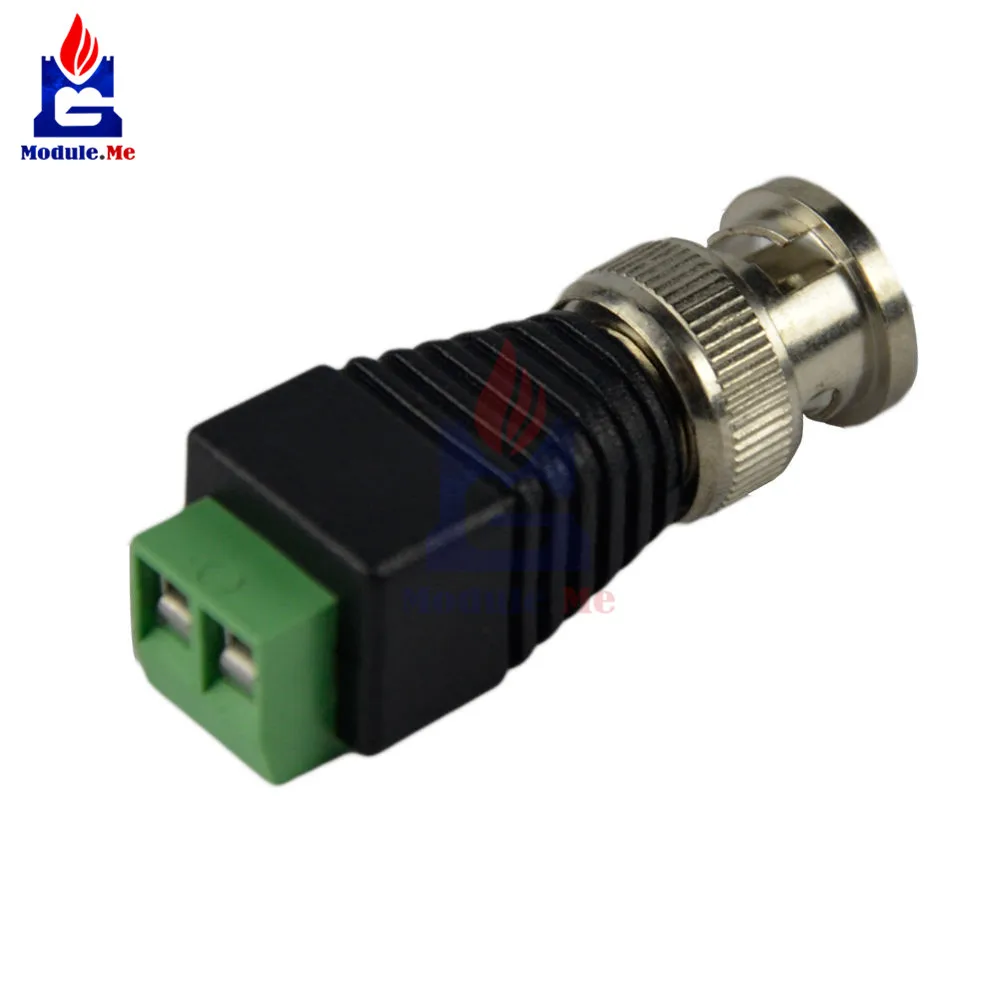 

2PCS/Lot BNC Male CAT5 CCTV Video Adapter Coaxial Coax Balun Camera TV Connector