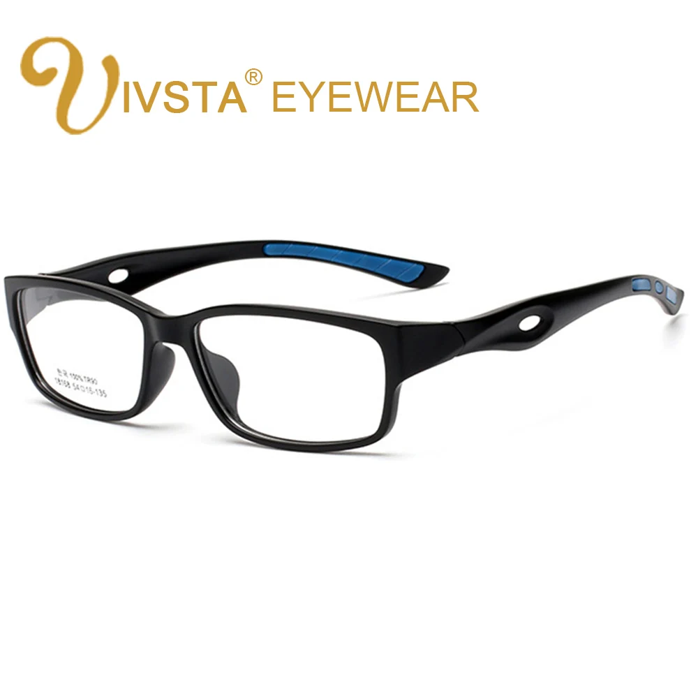 

IVSTA Men Glasses Sports Matte Memory Spectacles Frame Prescription Silicone anti skidding Goggle Golf Basketball Football