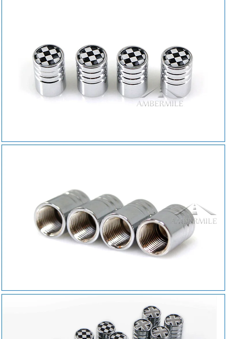 4pcs Car Wheel Tire Valve Caps Stem Cover for Mini Cooper Countryman R55 R56 R60 R61 F54 F55 F56 F60 R57 Accessories (3)