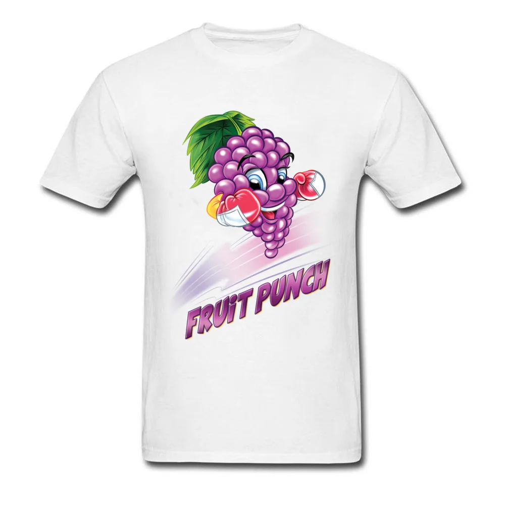Fruit Punch Punny Custom Tees Short Sleeve for Men 100% Cotton Fabric ostern Day O Neck T Shirts Funny Tshirts Fashionable Fruit Punch Punny white