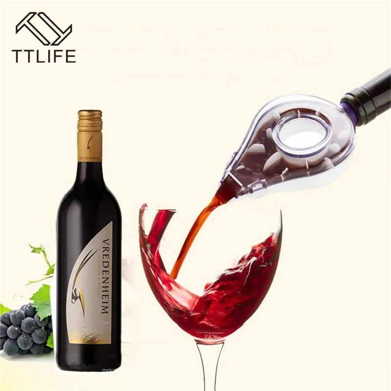 

TTLIFE Fashion Flower Shape Creative Mini Decanter Red Wine Whiskey Beer Aerator V Style Magic Decanter High Quality Aerator