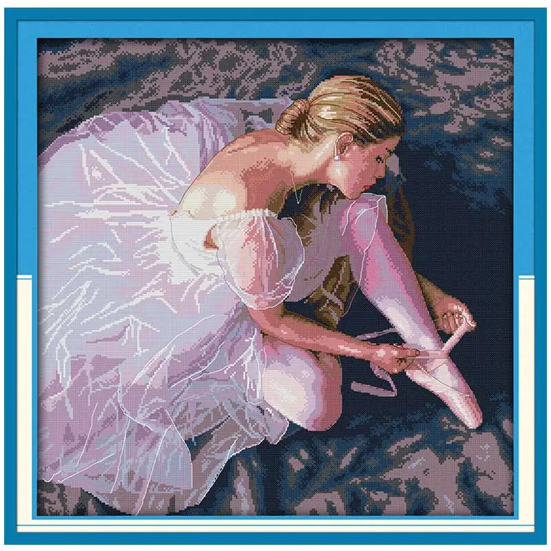 

Ballerina Counted Cross Stitch 11CT 14CT Cross Stitch Sets Cross-stitch Kits Embroidery Needlework