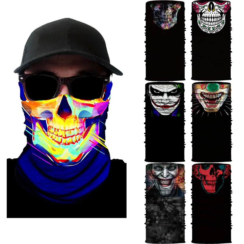 

Magic scarf joker clown is prevented bask in uv seamless changed bicycle mask