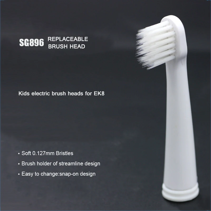 4pcs/lot Replacement Brush Heads for EK8 Soft Bristles Kids Electric Toothbrush Head Teeth Cleaning Smart Snap-on Brush Head 4pcs/lot Replacement Brush Heads for EK8 Soft Bristles Kids Electric Toothbrush Head Teeth Cleaning Smart Snap-on Brush Head
