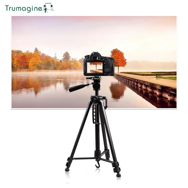 TRUMAGINE 1PC Professional Portable Travel Aluminum Camera Tripod&Pan Head For SLR DSLR Digital Camera Self-Timer