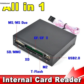 

Kebidumei Hot Sale All In 1 Internal Card Reader USB 2.0 3.5" Floopy Bay Front Panel Card Reader USB Flash Memory Card Reader