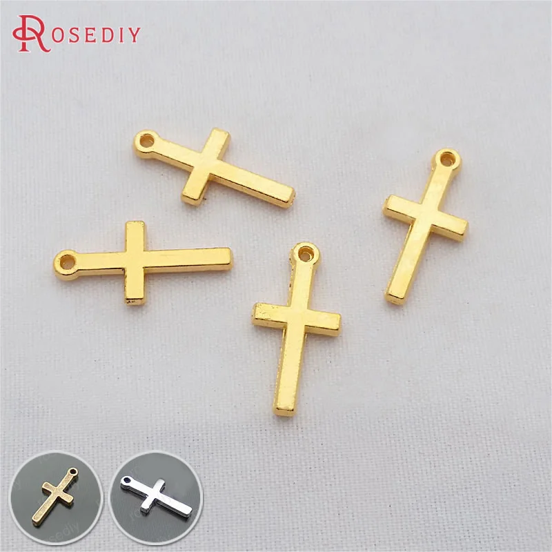 

(29267)50PCS 19x9MM Gold Color Zinc Alloy Cross Charms Pendants Diy Jewelry Findings Accessories Wholesale