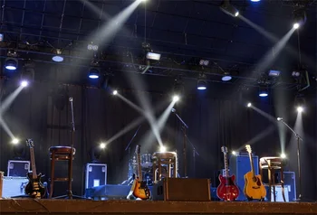 

Laeacco Stage Speakers Flash Guitar Music Show Scene Photography Backgrounds Customized Photographic Backdrops For Photo Studio