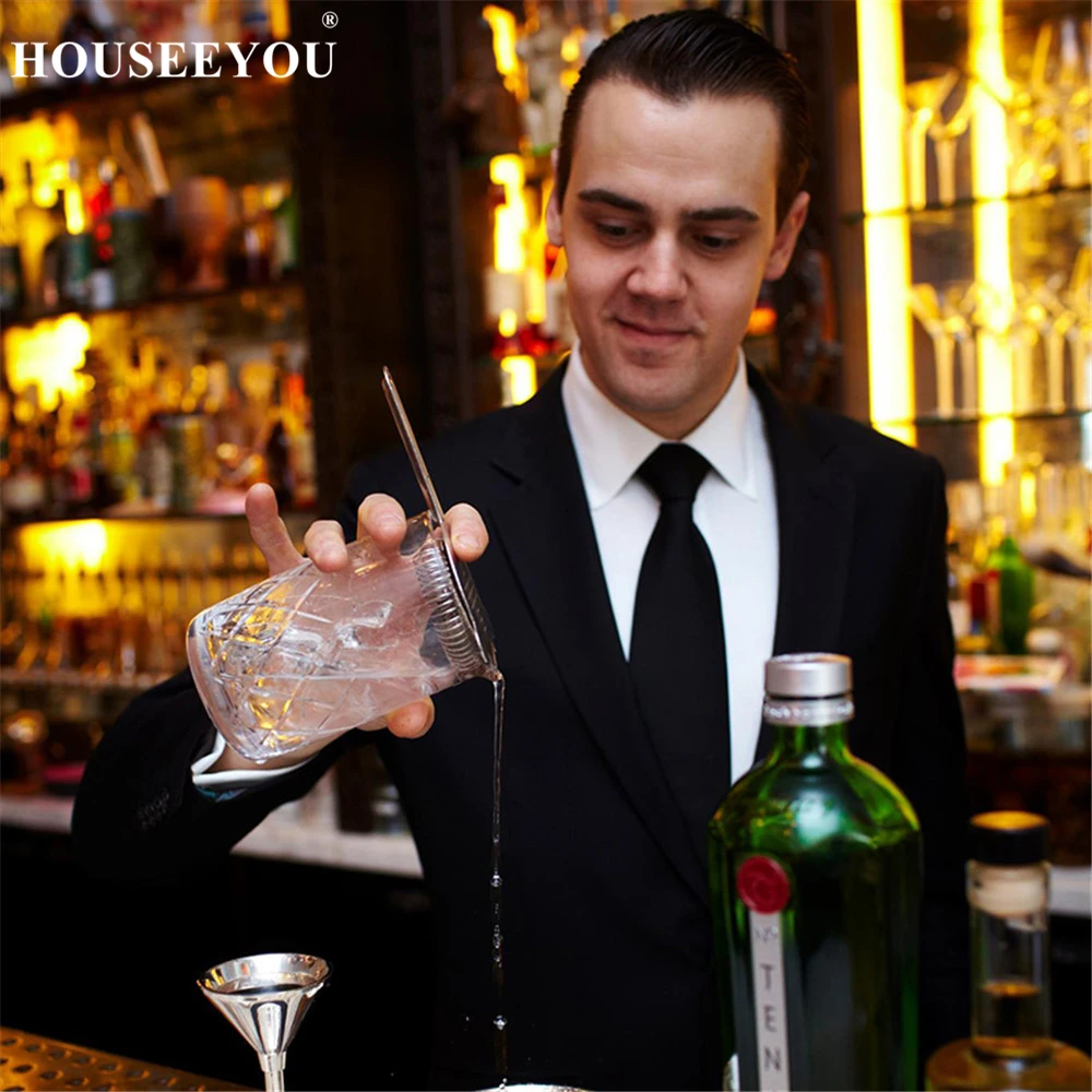 HOUSEEYOU, большой емкости, стеклянные стаканы для смешивания коктейлей, хрустальные алмазные гравировальные стаканы для виски, стеклянные стаканы для смешивания, бармена, барные инструменты
