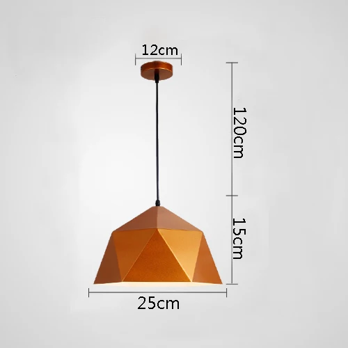 Подвесные светильники, железный подвесной светильник, минимализм, скандинавский подвесной светильник, геометрический светильник с одной головкой для ресторана, кафе, дома, подвесной светильник - Цвет корпуса: gold