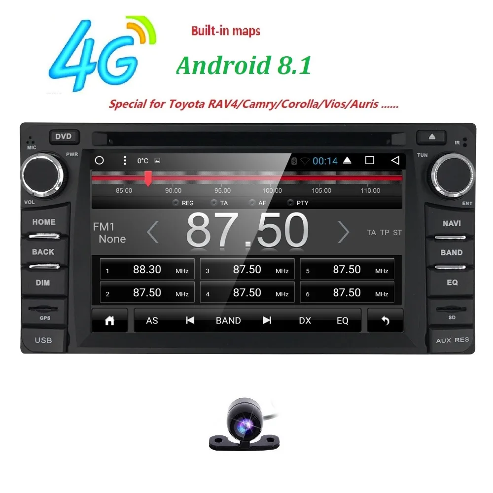 Sale Hizpo Android 6.2 Inch For Toyota Corolla Prado 4RUNNER Hilux FJ Cruiser Tundra Echo GPS RAV4 Car Navi Bluetooth dvd free camera 1