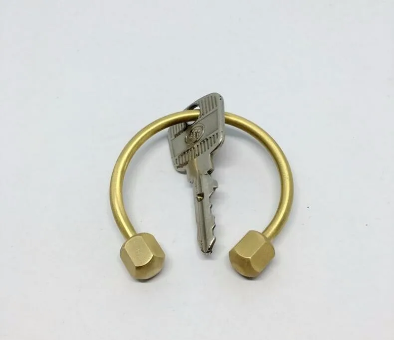 Высокое качество ручной работы кемпинг латунь простой организовать, Винтаж полукруг Открытое кольцо Открытый EDC инструмент GS-0072