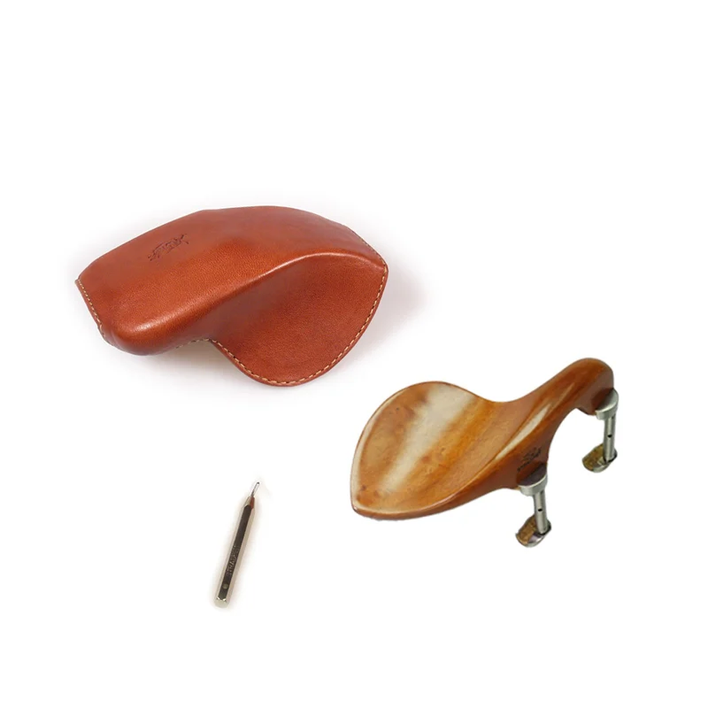 

STRADPET Violin Neckguard Set, Strad Style Chinrest with Titanium Chinrest Clamps, Genuine Leather, For 4/4 Violin