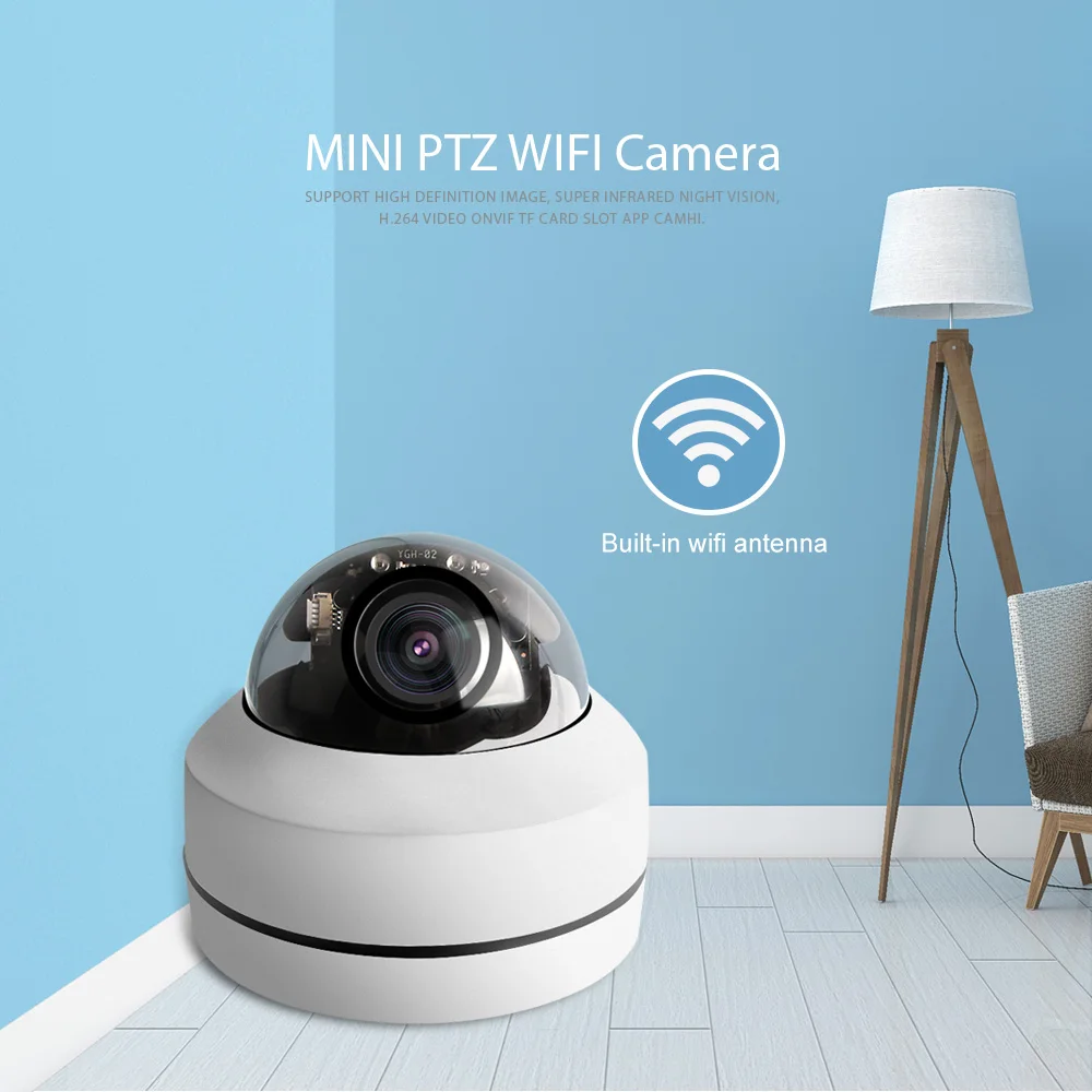 1080P 2MP Мини PTZ Wifi камера купольная наружная Pan Tilt 4X Zoom камера Onvif Сетевая Беспроводная P2P камера безопасности TF слот для карт