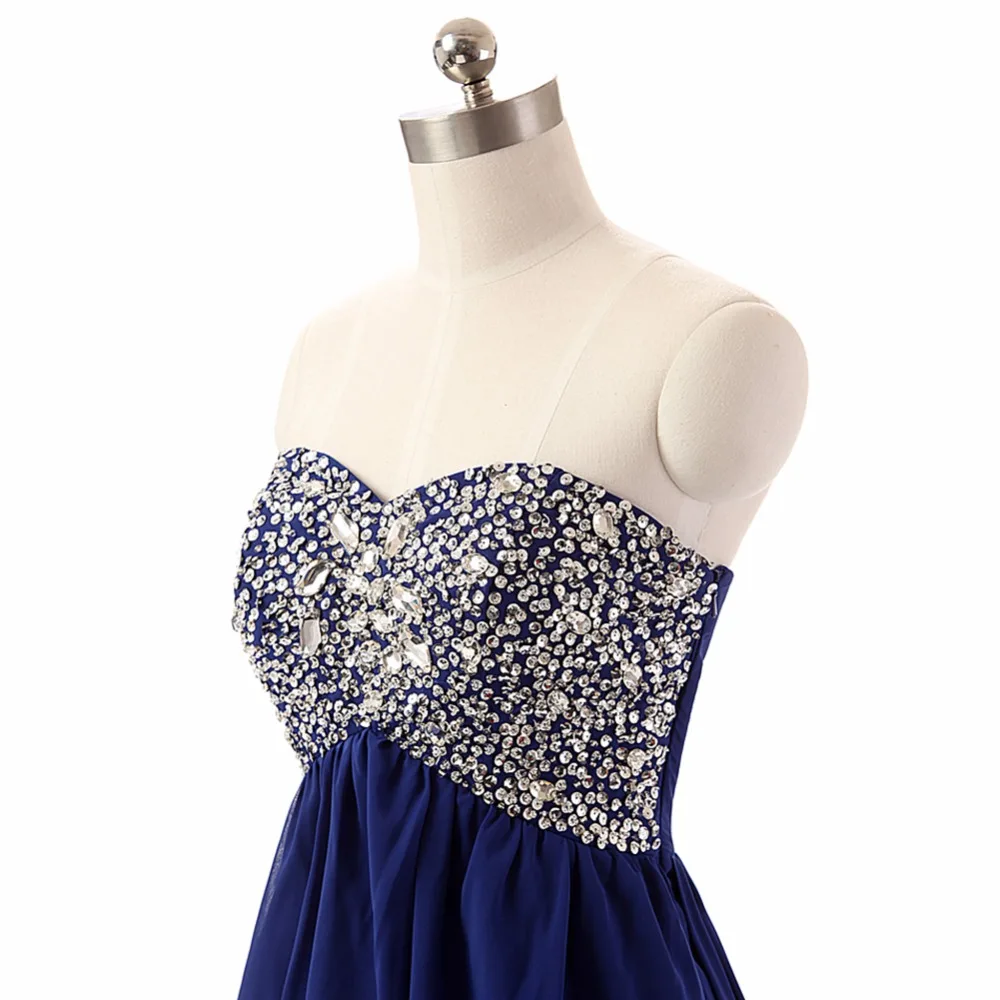 Vestido de 15 anos Курто Royal blue line шифон бисером особых поводов вечерние платье Короткое Реальный образец Homecoming платья