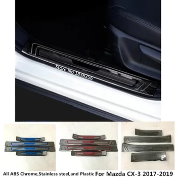 

For Mazda CX-3 CX3 2017 2018 2019 2020 Car Body Stainless Steel Pedal Door Sill Strip Scuff Plate Frame External Cover Threshold