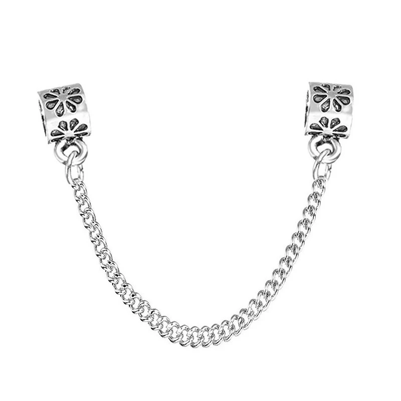 

2018 New DIY Safety Chain Fits Pandora Charms Bracelet Necklace Pendant Beads Jewelry Accessories Charm Bead