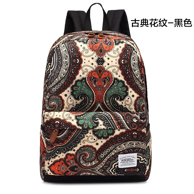 Mochila Mujer Canvas Printing Backpack Women School Bags for Teenage Girls Cute Bookbags Vintage Laptop Backpacks Female Bookbag bookbags-for-girls