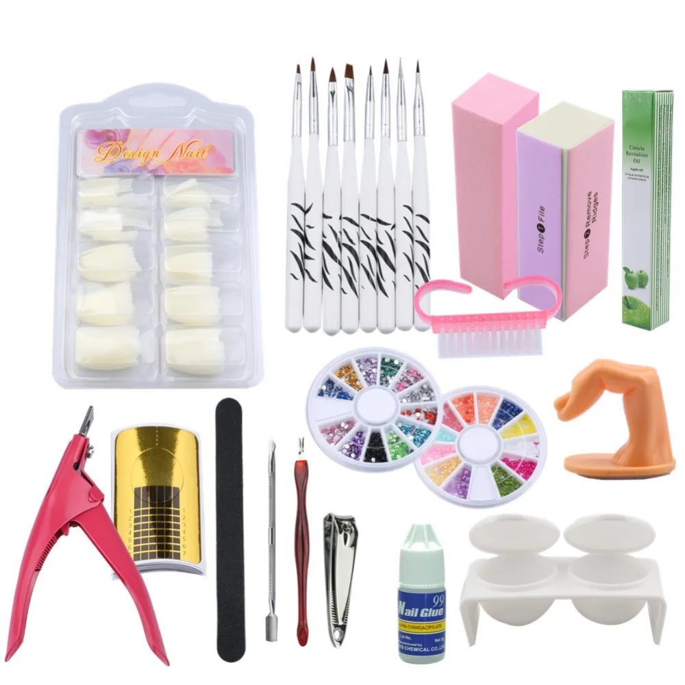 Günstige Maniküre Set UV Gel Polish Set 36 W UV Trockner Lampe Für Nail art Sets UV Pinsel Nagel Verlängerung Kit UV Gel Kit Maniküre Nagel Set