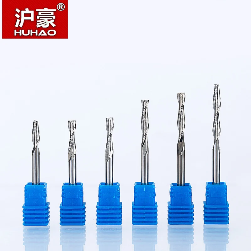 HUHAO 1PC 4mm Single Flute Spiral Cutter 3A CNC End Mill