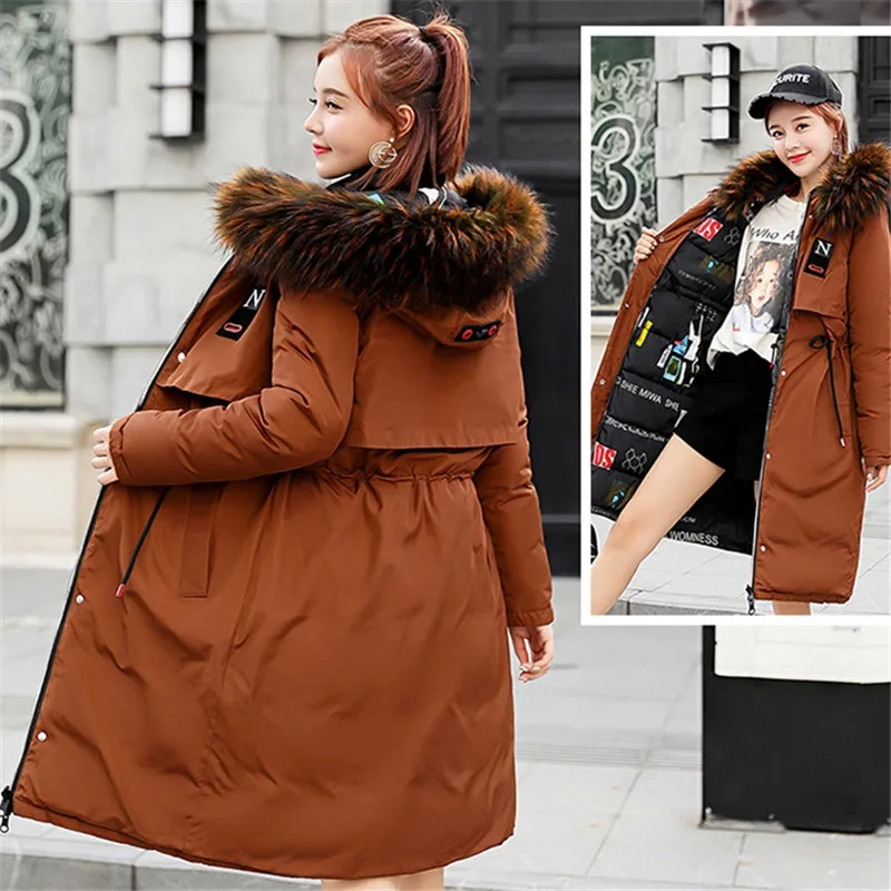 Женская зимняя хлопковая куртка, утепленная женская парка с капюшоном, свободное Женское пальто, MS пальто большого размера, женская теплая Длинная Верхняя одежда Vs021