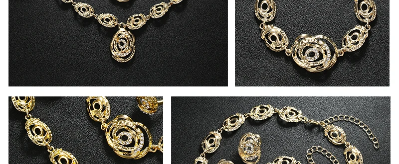BTSETS 2018 Fashion Bridal Jewelry Sets Women Round African Beads Jewelry Set Dubai Gold Color Costume Indian Jewelry Set (2)