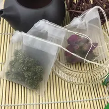 500 шт. нейлоновый фильтр сумка 60x70 мм прозрачность пустой чай в пакетиках одну строку закрыт для фильтра чая Medicine f20173276