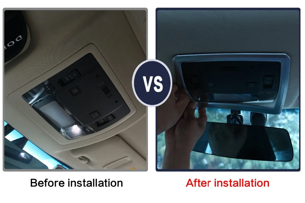 

For Lexus NX200 NX300 2015-2017 Car-Styling ABS Chrome Car Front Roof Reading Lamp Frame Trim Car Accessories