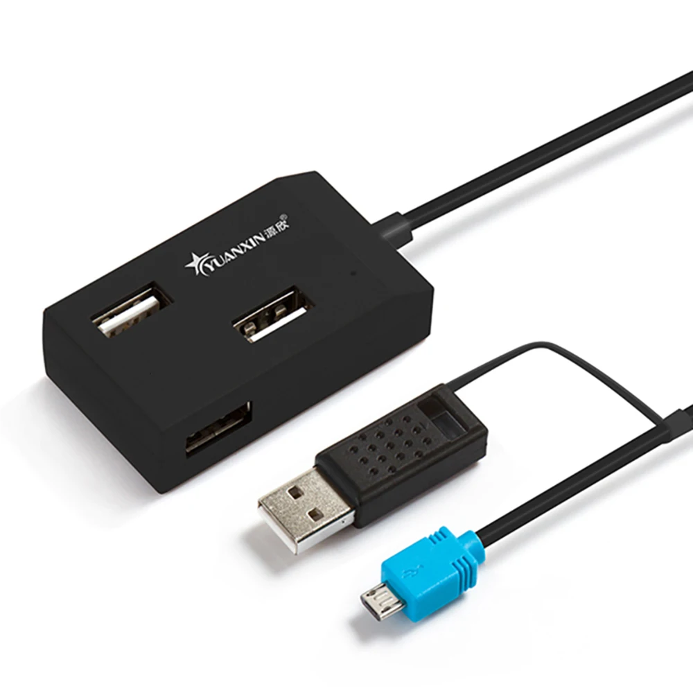 

High Speed 4 Port Micro USB OTG Combo Hub Card Reader Extension Cable USB 2.0 Splitter Adapter Mobile Tablet Charging Cable Q234