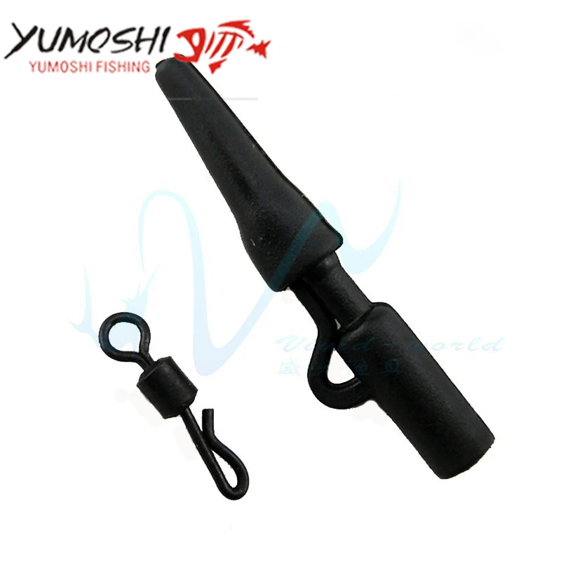 

Vivid-worlD YUMOSHI 60Pcs/set Carp Quick change connector fishing swivel terminal tackle fishing swivel fishing accessories