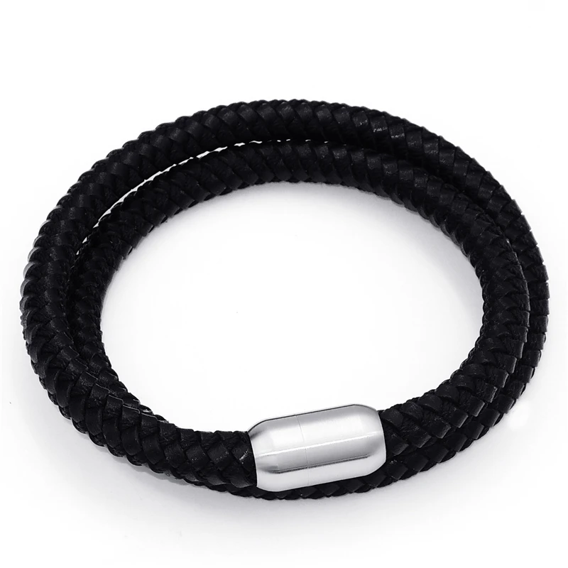 Ожерелье из натуральной кожи и нейлона 8 мм|chain jewelry|cord menlock necklace |