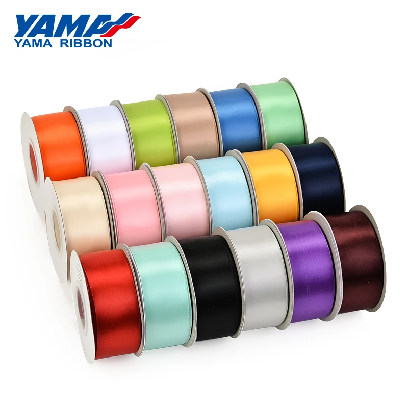 YAMA 25yards/roll Single Face Satin Ribbon 6 9 13 16 25 38 mm 1/4" 3/8/" 1/2" 5/8" 1" 1.5" inch for Handmade Craft Gifts