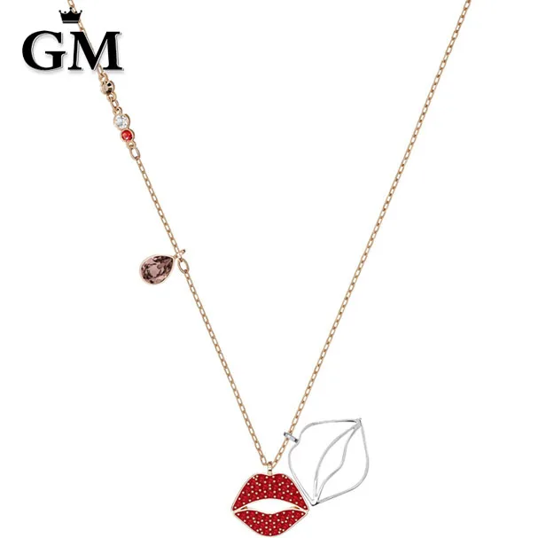 

GM Original Copy Of High Quality 1:1SWA Lip Necklace Logo Free Package Manufacturers Wholesale