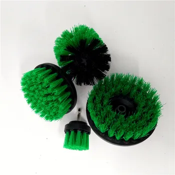 

4 pcs Green Hand Tool Brush Set Power Scrubber Brush Electric Drill Brush Cleaning Kit Clean for Bathroom Surfaces dropshipping