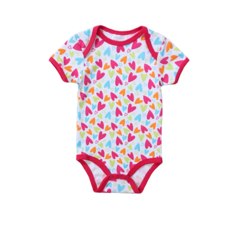 3Pcslot Bodysuit Baby Summer Short Sleeve Cotton Love Printed Fashion Infant Newborn Baby Girl Clothes Onesie Jumpsuit for Baby
