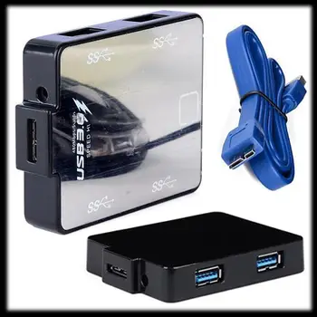 

by DHL or EMS 50 pieces portable black usb 3.0 hub 4 ports super speed hub