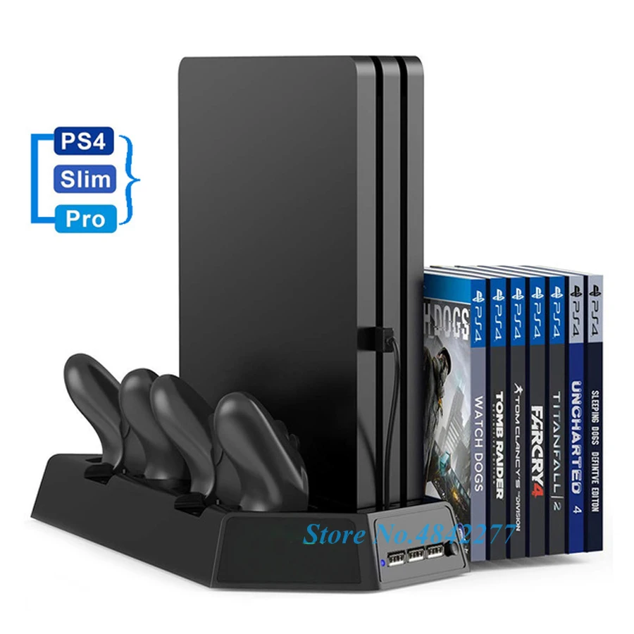 PS4/Slim/Pro вертикальный стенд Play Station 4 охлаждающий вентилятор Cooler двойной зарядное