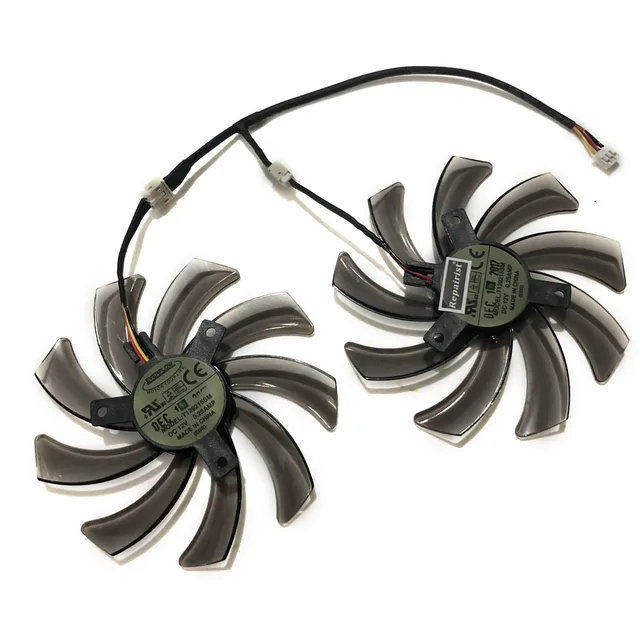 Modest 2PCS/set Computer PC Graphics Card Cooler Fan For VGA Video Card Gigabyte GVN550WF2 N56GOC Cooling (95mm DC 12V 0.25A )